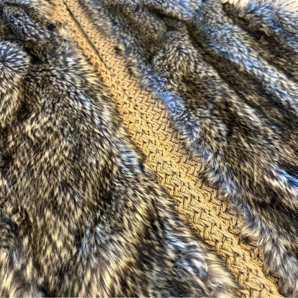 BEAUTIFUL Ann Taylor Faux Fur/Knit Sweater Vest, size LP, NWOT - Picture 2 of 6